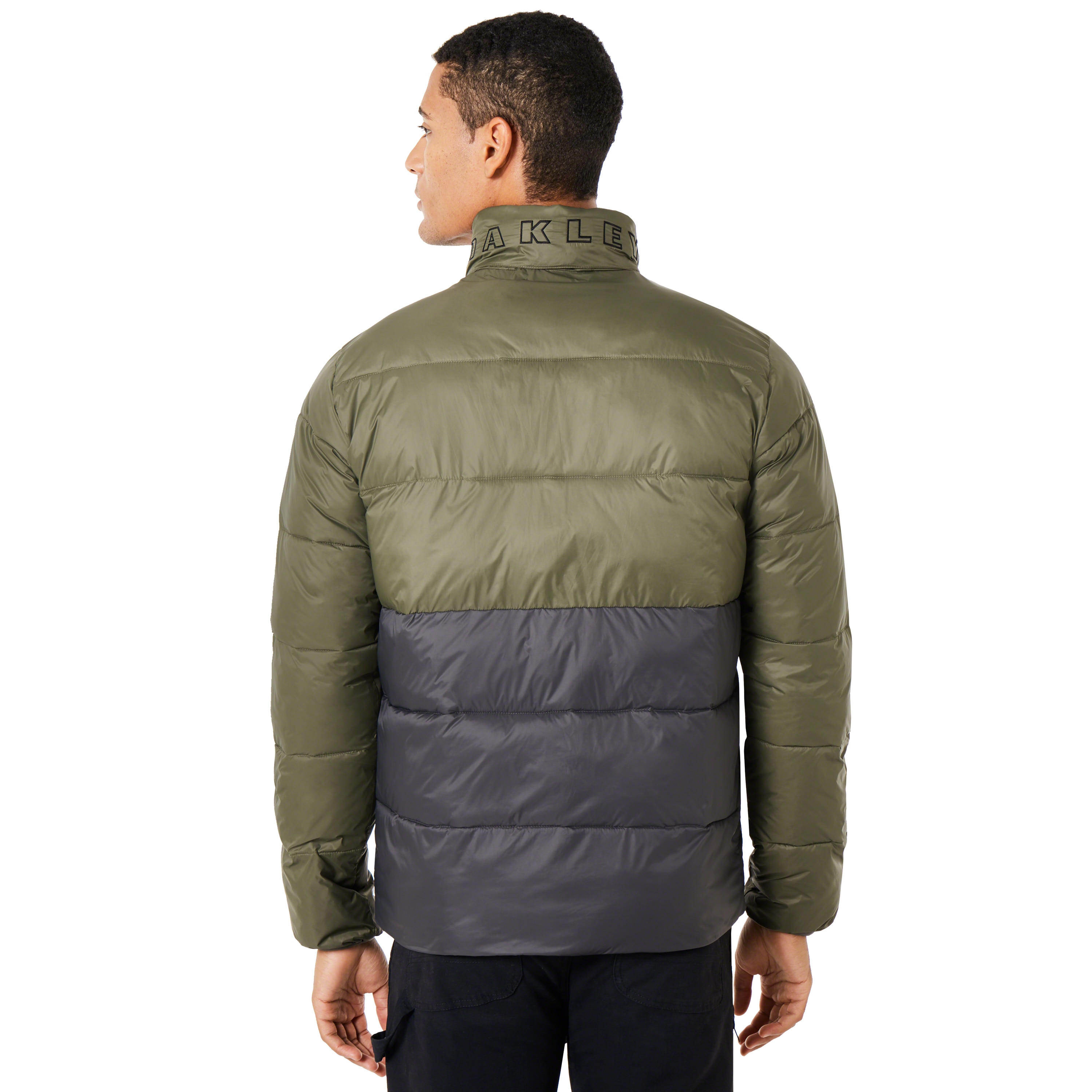 puffer block color utility jacket