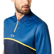 Polo Shirt Short Sleeve Color Block Camou - Fathom