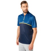 Polo Shirt Short Sleeve Color Block Camou - Fathom