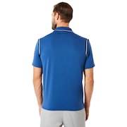 Polo Shirt Short Sleeve Ribbed Detailong Sleeve - Dark Blue