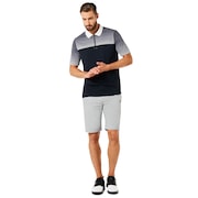 Polo Shirt Short Sleeve Sublimated Jacquard - Blackout