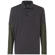 Polo Shirt Long Sleeve Printed Sleeve - Forged Iron