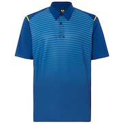 Polo Shirt Short Sleeve Striped Ellipse - Dark Blue