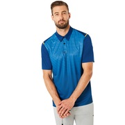 Polo Shirt Short Sleeve Striped Ellipse - Dark Blue