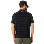 Polo Shirt Short Sleeve Back Striped - Blackout