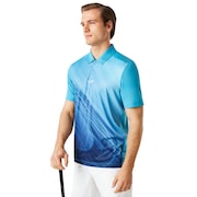 Exploded Ellipse Golf Polo Short Sleeve - Stormed Blue