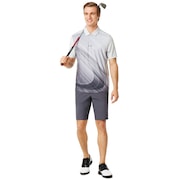 Exploded Ellipse Golf Polo Short Sleeve - Light Gray