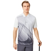 Exploded Ellipse Golf Polo Short Sleeve - Light Gray