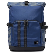 Utility Rolled Up Backpack - Dark Blue Reflective