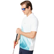 Exploded Ellipse Golf Polo Short Sleeve - White