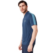 Perforates Solid Polo - Foggy Blue