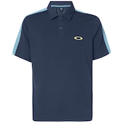 Perforates Solid Polo - Foggy Blue