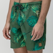 Bermuda Para Água Tropical Trunk Shorts - Moss Green