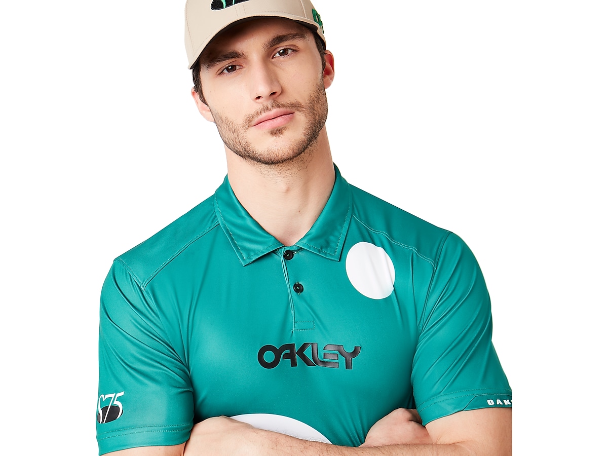 Oakley Staple Short Sleeve Polo Shirt Staple Bubble Green Foa 9bg Oakley Jp Store