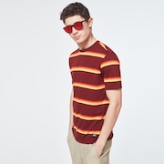 Four Stripes Short Sleeve Tee - Spicy Red
