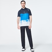 Color Block Shade Polo - Uniform Blue