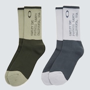 Iconic Oakley Socks (2 Pcs) - Uniform Gray