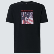 USA Flag Picture Short Sleeve Tee - Blackout