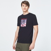 USA Flag Picture Short Sleeve Tee - Blackout