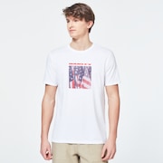 USA Flag Picture Short Sleeve Tee - White
