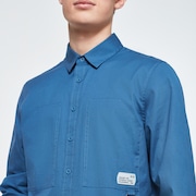 Workwear Patch LS Shirt - Interstellar Blue