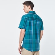Beyond Basic Check Short Sleeve Shirt - Green Check