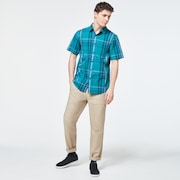 Beyond Basic Check Short Sleeve Shirt - Green Check