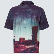 Outer Limits SS Button Down - Galaxy Print