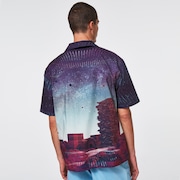 Outer Limits SS Button Down - Galaxy Print