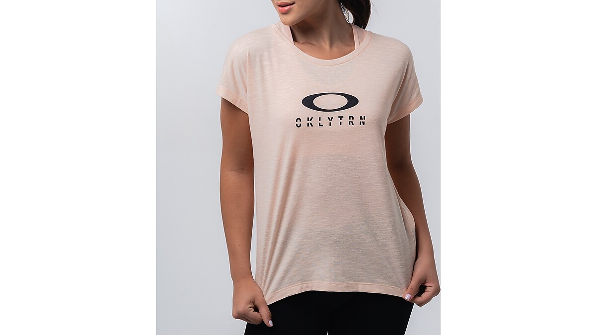 Camiseta Oakley Trn Logo Feminina - Rosa