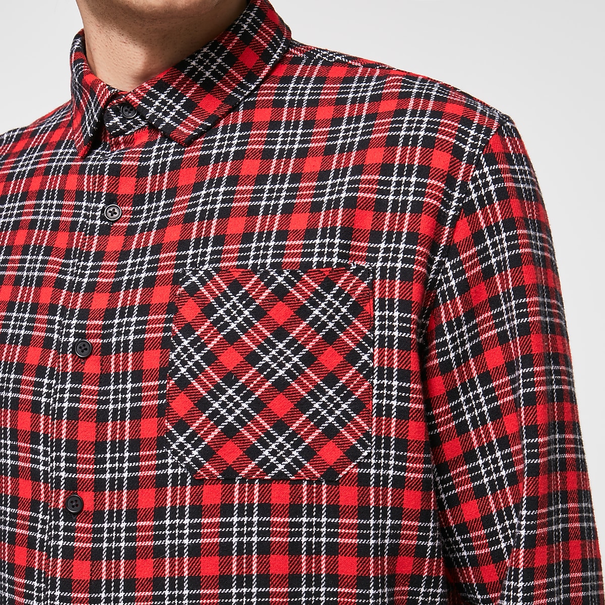 Oakley Podium Plaid Ls Flannel - Red/Black Check | Oakley SE Store