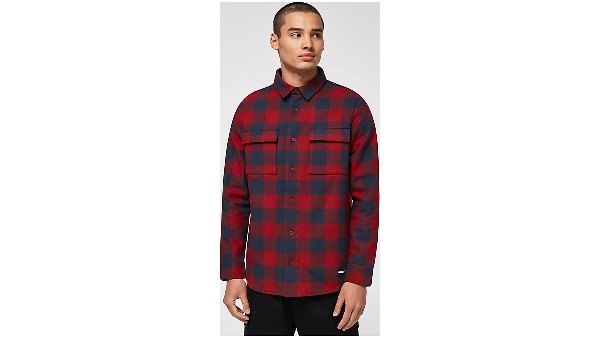 Oakley Bear Cozy Flannel - Fathom/Iron Red Check | Oakley US Store