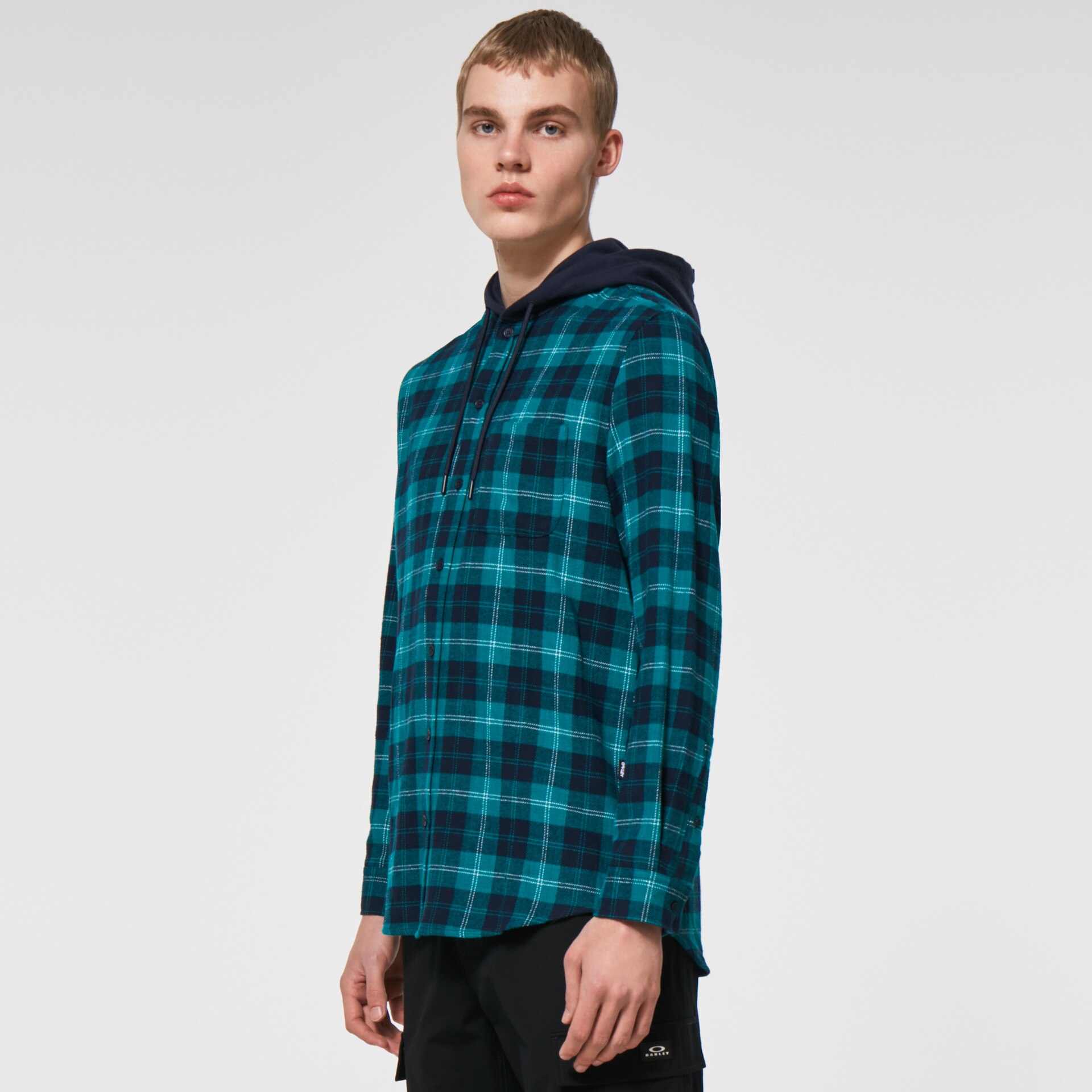 Oakley Hooded Button Down - Blue Check 