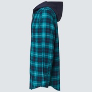 Hooded Button Down - Blue Check