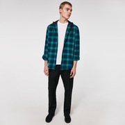 Hooded Button Down - Blue Check