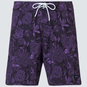 Dark Floral 18 Rc Boardshorts - Purple Flower