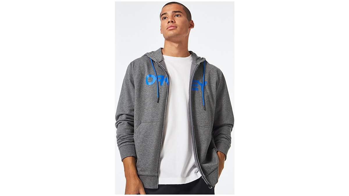 Oakley Teddy Full Zip Hoodie - New Athletic Gray/Ozone | Oakley® US