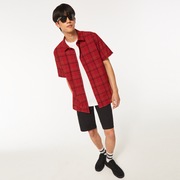 Pacific Button Down SS - Iron Red Check