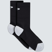 Ribbed Ellipse Long Socks - Blackout
