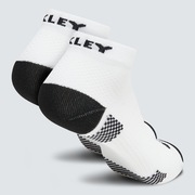 Ribbed Ellipse Short Socks - White