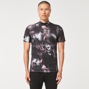 Skull Blurred Mock Shirt - Black Print