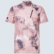 Skull Blurred Mock Shirt - Pink Print