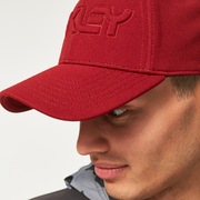 6 Panel Stretch Hat Embossed - Iron Red