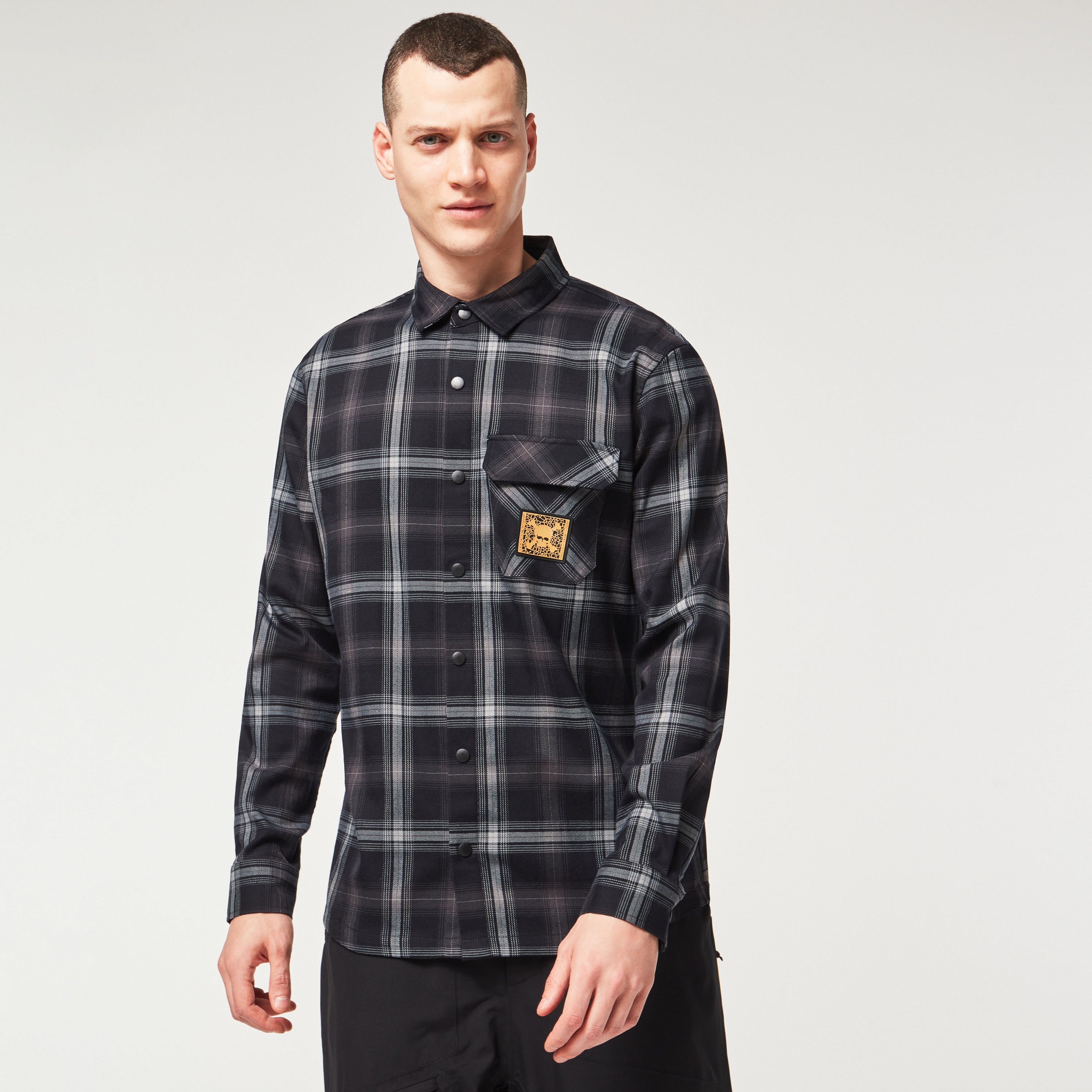 Oakley Tc Skull Flannel Shirt - Black/Grey | Oakley PL Store