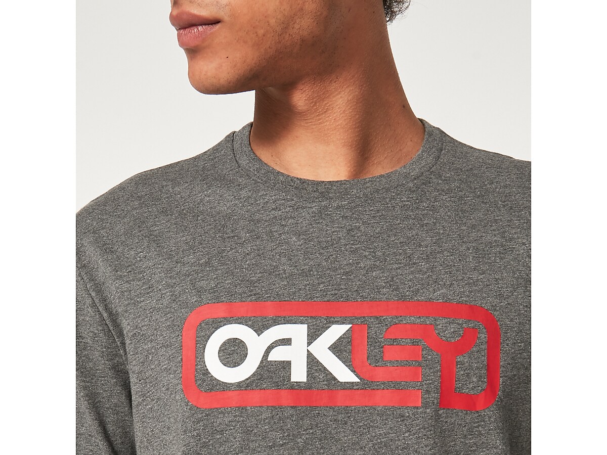 Oakley Retro Frog B1B Short Sleeve Crew Neck T-Shirt Grey