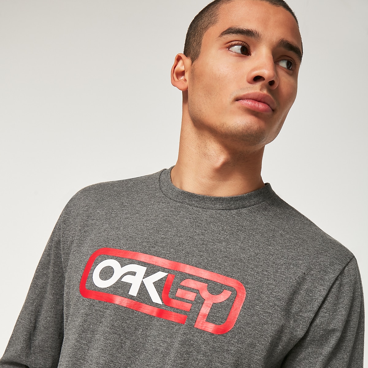 Oakley Retro Frog B1B Short Sleeve Crew Neck T-Shirt Grey