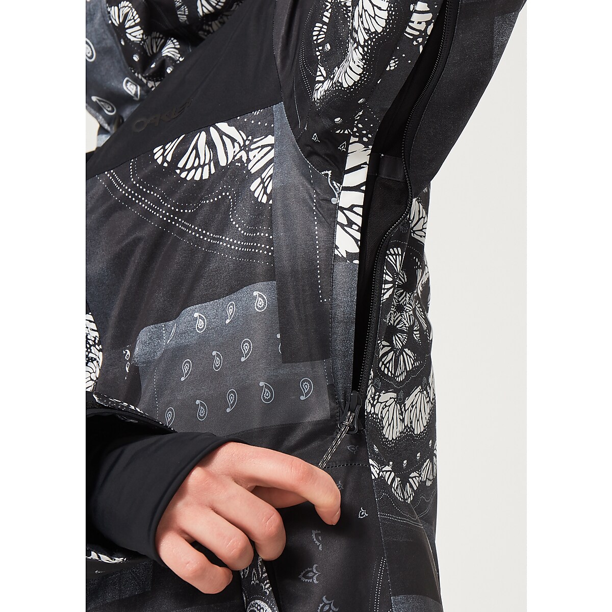 Medium Bandana Monogram Print Jacket in Recycled Polyester Black