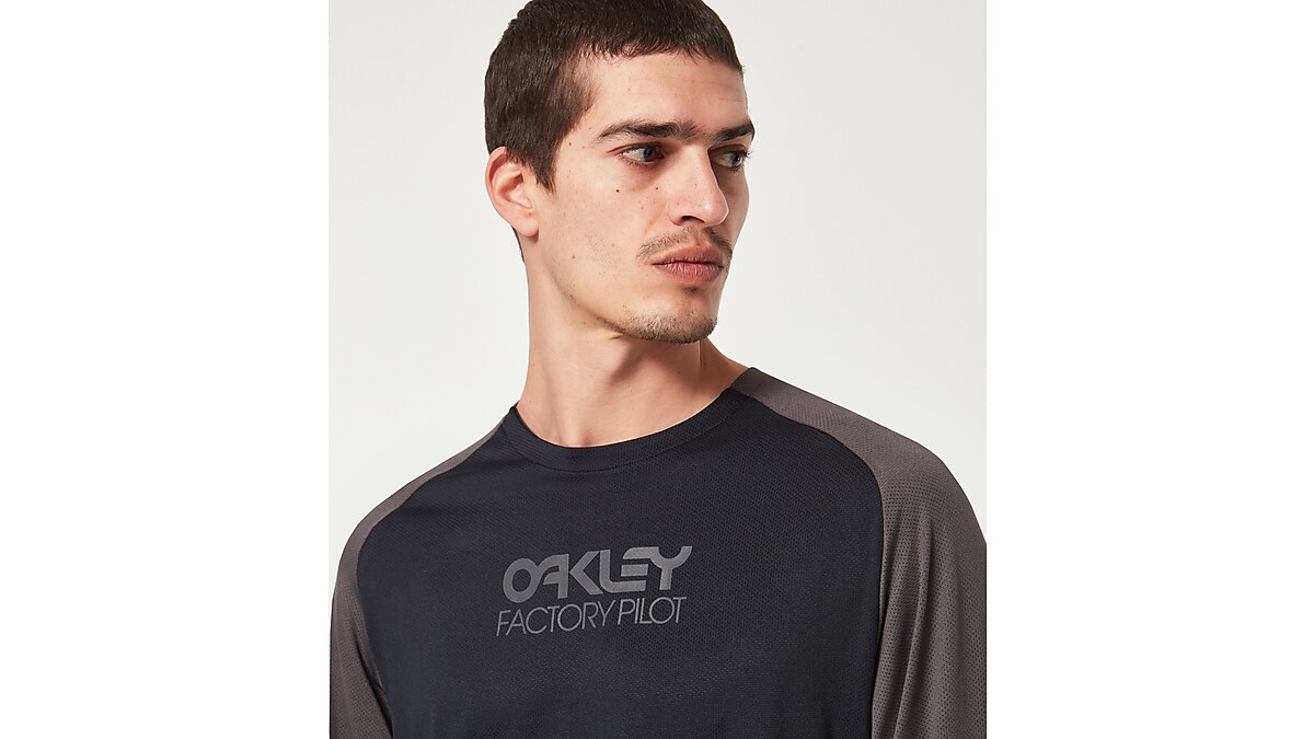 Oakley Factory Pilot Mtb Ls Jersey II - Black/Forged Iron | Oakley