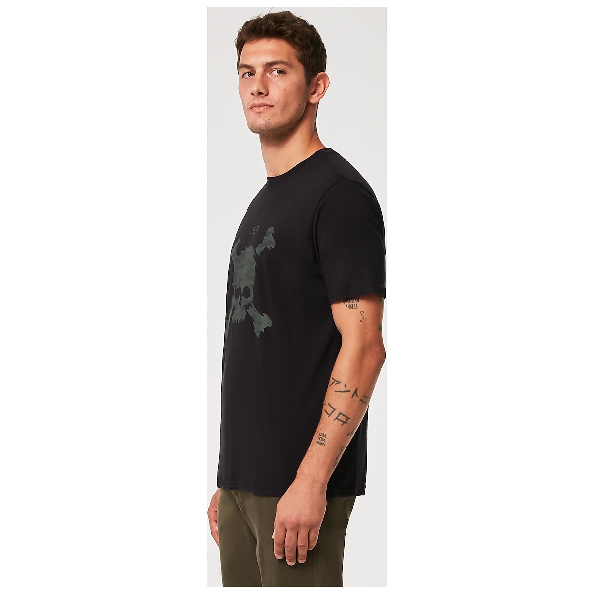 Oakley Men's Camo Skull Tee Short Sleeve Shirt Black