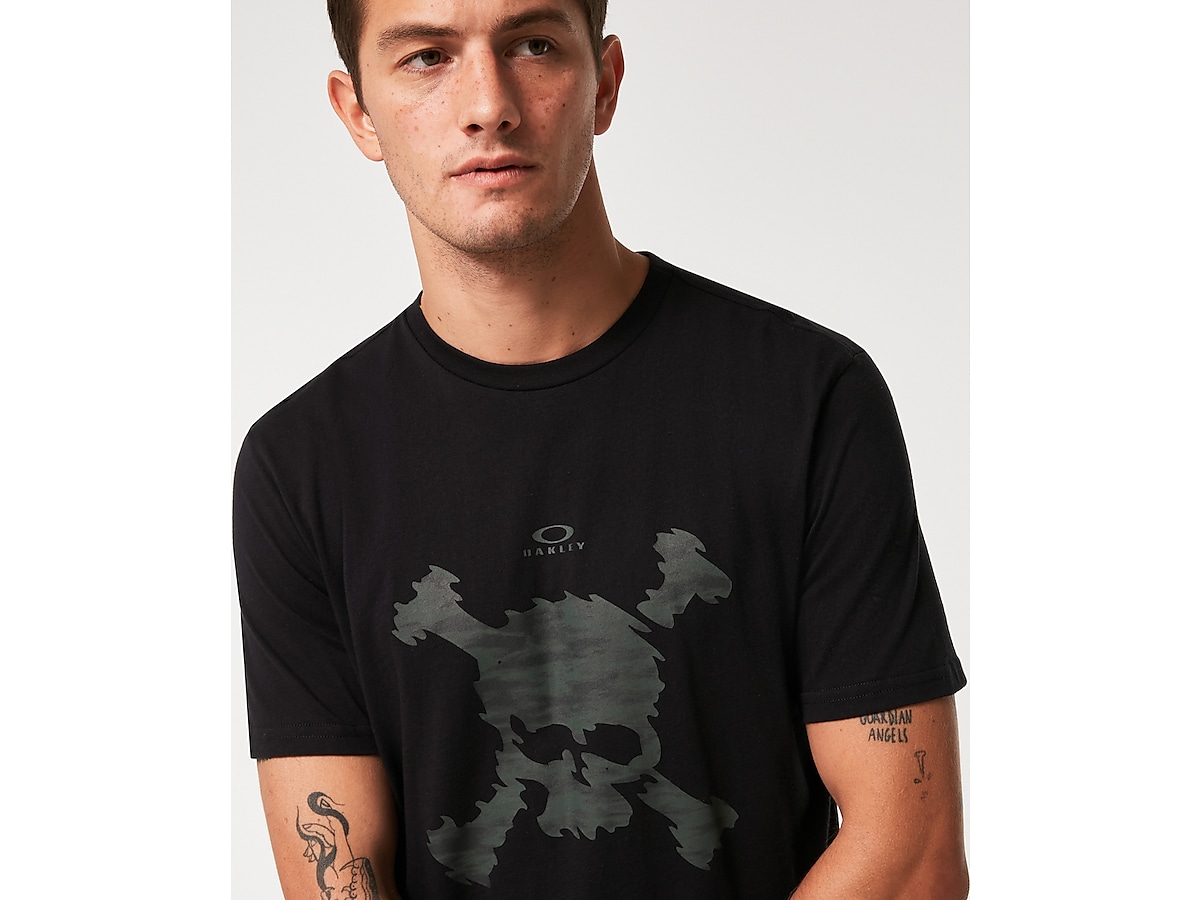 Oakley Men's Camo Skull Tee Short Sleeve Shirt Black